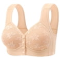 thumbnail image 4 of Liuchenyi Wireless Bra Jelly Bras for Women No Underwire Comfort Wireless Push Up Bras Seamless Scalloped Lift Everyday Bralettes Beige, 4 of 5