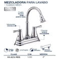 thumbnail image 2 of Llave Mezcladora Baño Lavabo Alfa  Cuerpo De Latón Cromado Flexible Pato, 2 of 2