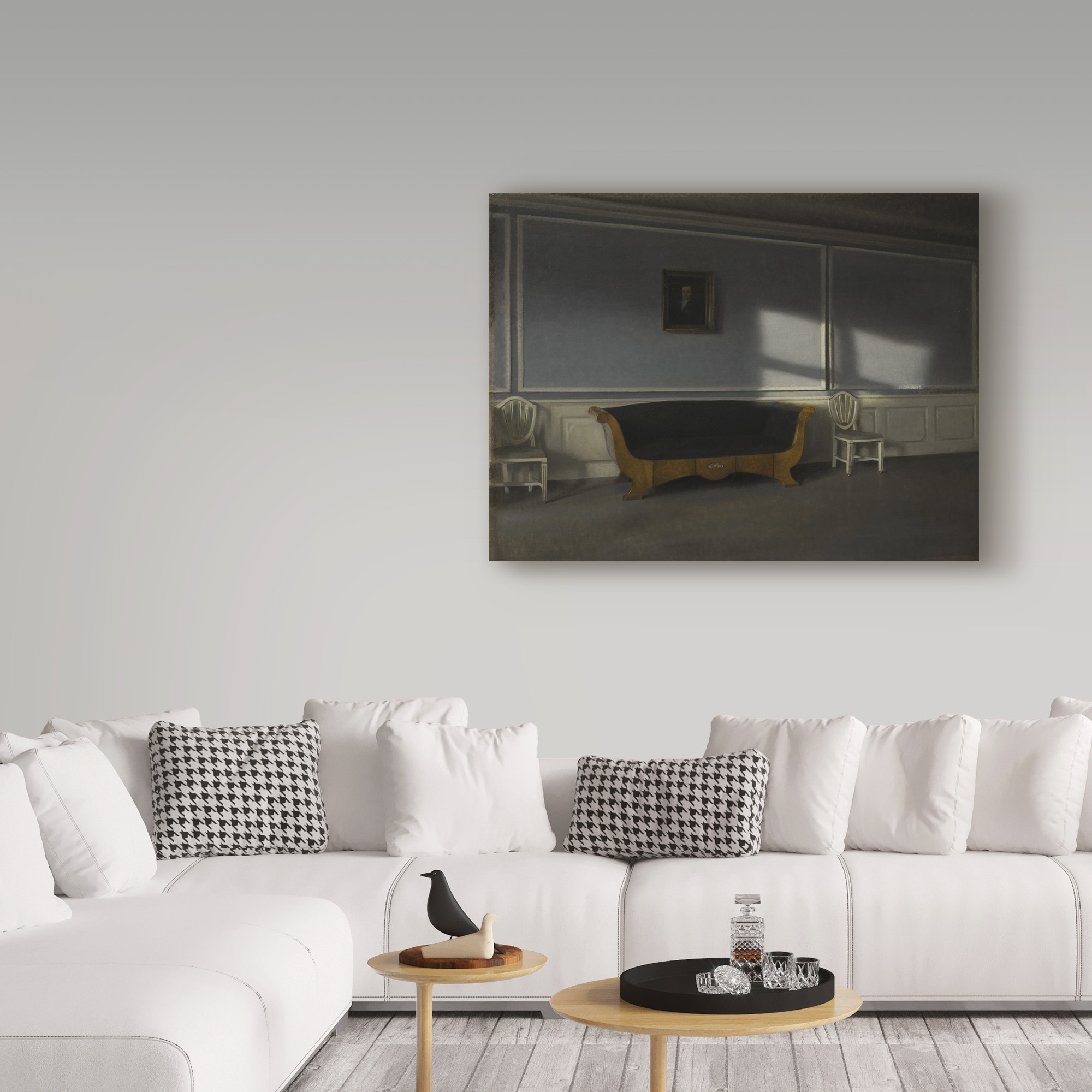 Trademark Fine Art 'Sunshine In The Drawing Room Iii' Canvas Art by Vilhelm Hammershoi