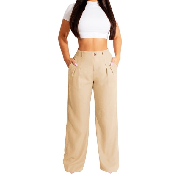 WILLBEST Pantalones Casuales para Mujer, Sexys, de Pierna Ancha, de Malla Transparente, Sueltos, para Playa, Bikini de Cintura Alta, Pantalones Largos para Verano. Chica