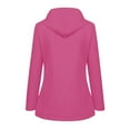 thumbnail image 6 of Girls Solid Color Slicker Shell Anorak, Girls Hooded Raincoat Kids 3-14 Years Rain Jacket Kids Outdoor Rain Jacket Lightweight Windbreaker Jacket Rain Jacket with Pockets, Hot Pink 110, 6 of 8