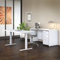 Bush Business Furniture 60 x 24 in. Studio C Bow Front Desk White