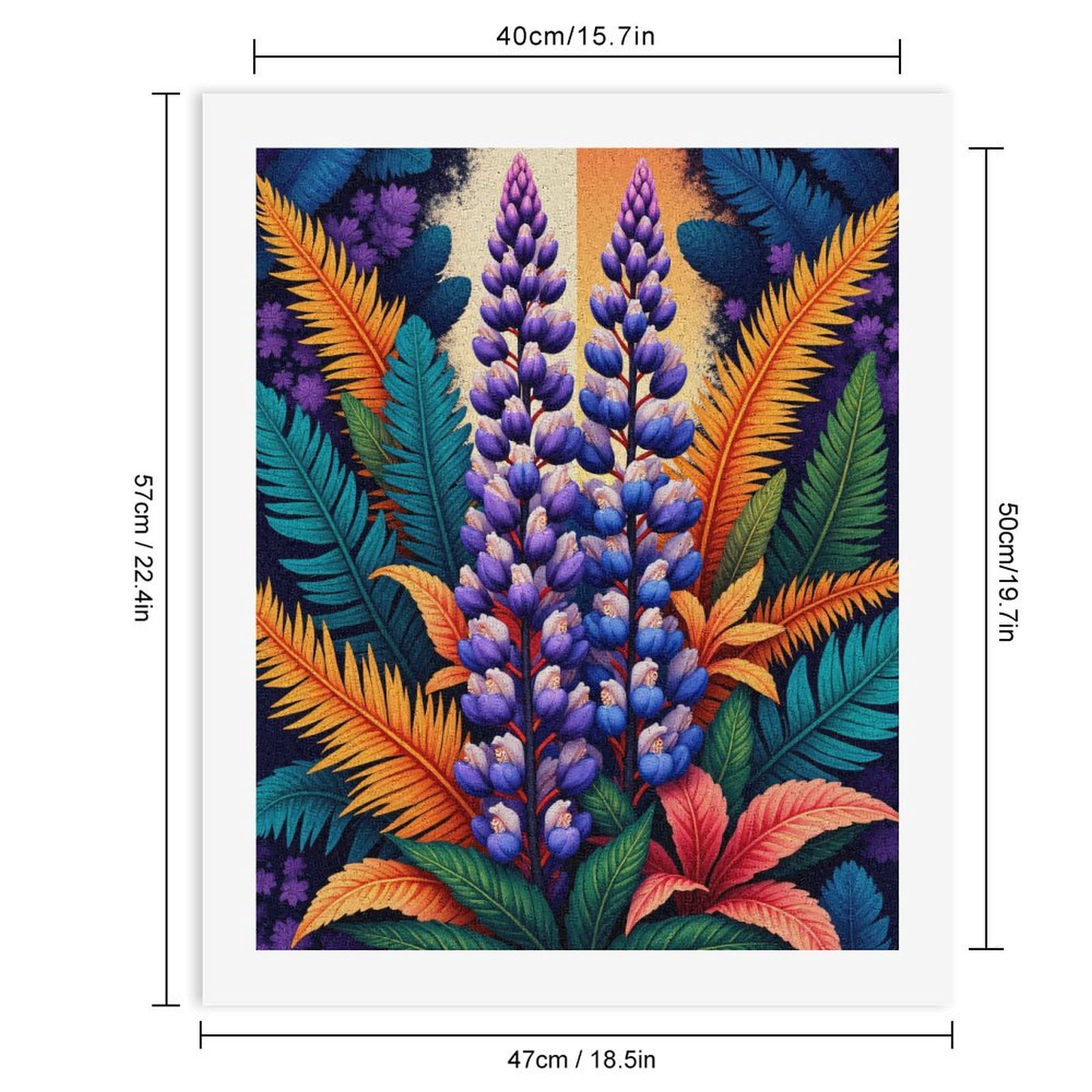 Paint By Numbers Kit for Adults Beginner - Vibrant Floral Tropical Art Scene DIY Canvas Painting Kits for Adults, Frameless Paint By Number for Adults for Home Wall Decor 16x20 Inch