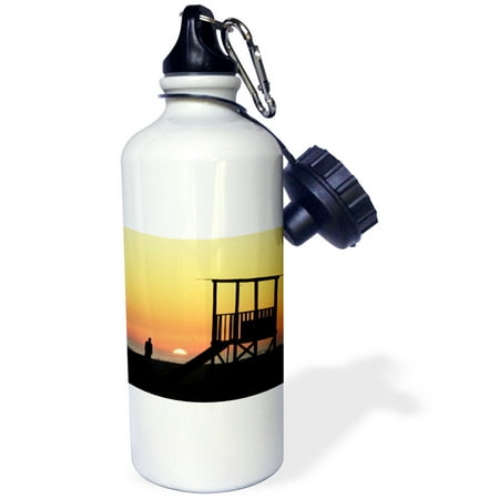 3dRose Sunset beach, Gulf Shores, Orange Beach, Alabama - US01 FVI0069 - Franklin Viola, Sports Water Bottle, 21oz
