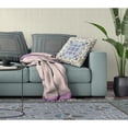 thumbnail image 5 of Amrita Sen Rose Box Suede Zippered Pillow w Insert by Amrita Sen in Off White and Blue, 5 of 5