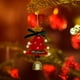thumbnail image 4 of Juego de adornos para árbol de Navidad con cinta de terciopelo y adornos de madera: kit de 5 piezas para colgar en el coche, ideal para regalar en estas fiestas., 4 of 6