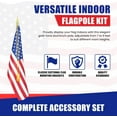 thumbnail image 3 of Indoor Flagpole Kit - NO FLAG - 9ft Pole - Plastic Spear, 3 of 7
