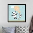 thumbnail image 3 of Kids Nursery Art Pastel Muted "Rainbow Panda" Natural Float Framed Canvas - 24x24, 3 of 5