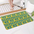 thumbnail image 4 of Blue Yellow Sunflower Pattern Bathroom Rugs Mat,Non Slip Microfiber Bathroom Rug,Rubber Backing,Soft Bathroom Mats for Bathroom Floor,Tub and Shower,17x30in(43x75cm), 4 of 5