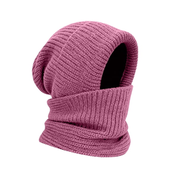 YOZGXEG Spring Hats For Women Women'S Winter Hat Scarf Set Insulation Anti Cold Wind Cycling Knitted Pink One Size