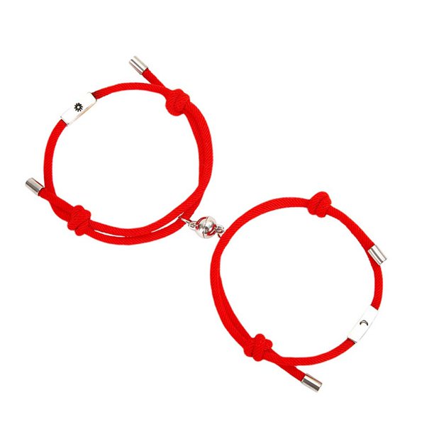 Pulseras Magnéticas Ajustables Simples Amistad Mujeres Sol Y Luna Hombres Pareja Multicolor Gao Jiahui unisex