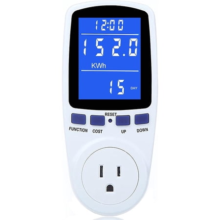 Upgraded Watt Power Meter Plug Home Electrical Usage Monitor Consumption, Energy Voltage Amps Kill Tester with Backlight, Overload Protection, 7 Modes Display