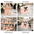 thumbnail image 6 of 5 Pcs Pink Pearlescent Paper Envelopes Gift Box Set, 13.8 x 9.1 x 3.1 in / 35 x 23 x 8 cm Silky Scarf Packing Bag with Bow Ribbon, Elegant Embossed Gift Box for Weddings, Birthdays, 6 of 7
