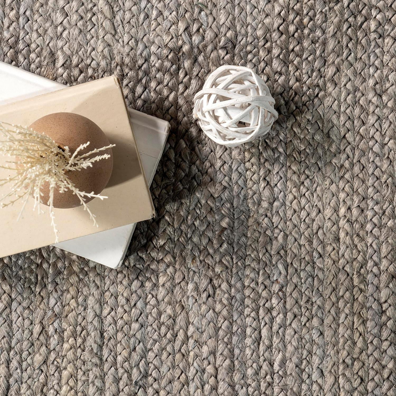 Handmade Braided Natural Grey Jute Area Rugs ,Home Décor Rugs Size 2 x 4 Feet ( 60 cm x 120 cm )