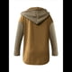 thumbnail image 4 of Sudadera Holgada de Larga para Mujer, Informal, con Botones y Capucha, con Bolsillo. Caqui S, 4 of 7