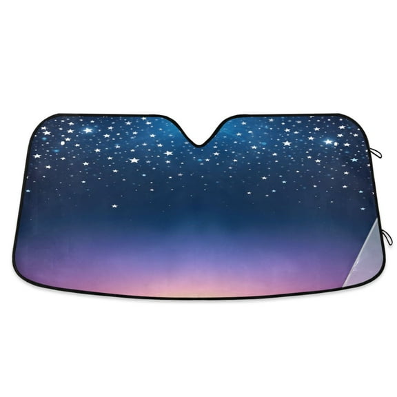 ALAZA Starry Blue Gradient Stars Windshield Sun Shade Car Foldable Visor Block UV Rays Protector 55"x27.6"