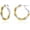 Gold Silver, variant on Gold and Silver Hoop Earrings for Women, Lightweight Twisted Desgined, Mixed Metal with 925 Sterling Silver Post Mix