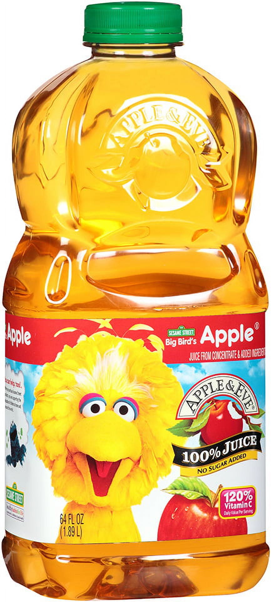 Apple & Eve, Sesame Street Big Bird's 100% Juice Bottle, 8x64Oz