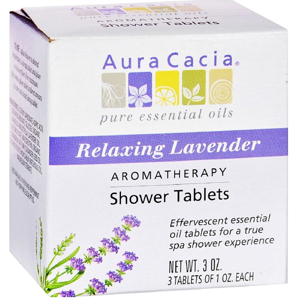 Aura Cacia Aromatherapy Shower Tablets, Relaxing Lavender 3 ea