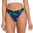 thumbnail image 1 of Fotbe Abstract Bright Pineapple Fruit Retro Tanga Sin Costuras para Mujer con Estampado – Panties Invisibles, Transpirables y Cómodos para Uso Diario-Large, 1 of 6