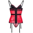 thumbnail image 4 of Penkiiy Sex Bodysuits Corset for Women Ladies Court Corset Sexy Tummy One-piece Corset Sexy Lingerie Plus Size Red Bodysuits Corset, 4 of 9
