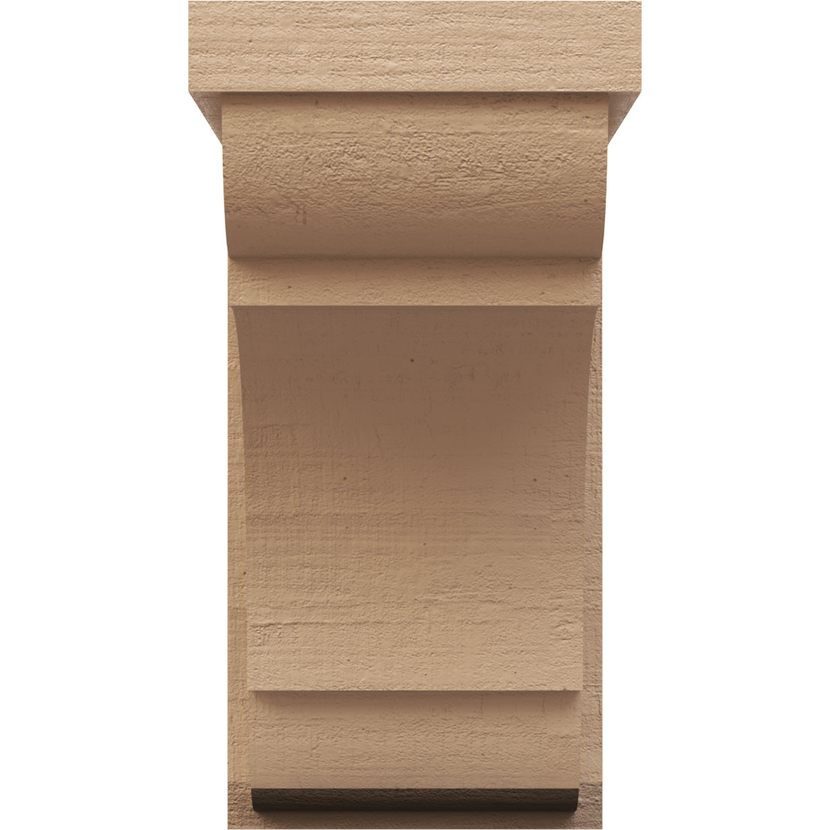 7"W x 7"D x 14"H Wide Bryant Rough Cedar Woodgrain TimberThane Corbel, Primed Tan