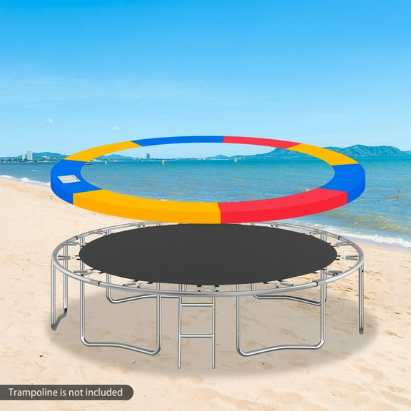16Ft Muiti-color Trampoline Replacement Safety Pad for Protect Edge Cover Spring  for Family Courtyards, Outdoor Amusement Parks