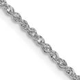 thumbnail image 2 of Solid 14K White Gold 1.9mm Ropa with Lobster Lock Chain - 24", 2 of 8