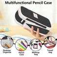thumbnail image 4 of Rirool Large Capacity Pencil Case, Expandable Pencil Pouch Big Pen Bag for School Supplies with Zipper, Deformable Organizer for Teen Girls Boys, Black, 4 of 7