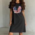 thumbnail image 6 of Fjofpr Nightgowns for Women Plus Size Women's Oversized Short Nightgown Fashion Chest Flag Print Short Sleeve Nightdress, 6 of 6