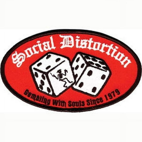 Social Distortion Men's Embroidered Patch Red