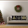 thumbnail image 2 of Juego de 6 fundas de almohada navideñas de 18 x 18 pulgadas, fundas de almohada decorativas de felpa negra y dorada con patrón de alce de corona navideña para el hogar, sofá, decoración navideña Ormromra WMPH-1596, 2 of 8