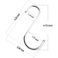 thumbnail image 3 of 6 Pack 4.7 Inches Extra Large S Shape Hooks Heavy-Duty Metal Hanging Hooks Apply Kitchenware Bathroom Utensils Plants Towels Gardening Multiple uses Tools (Silver), 3 of 5