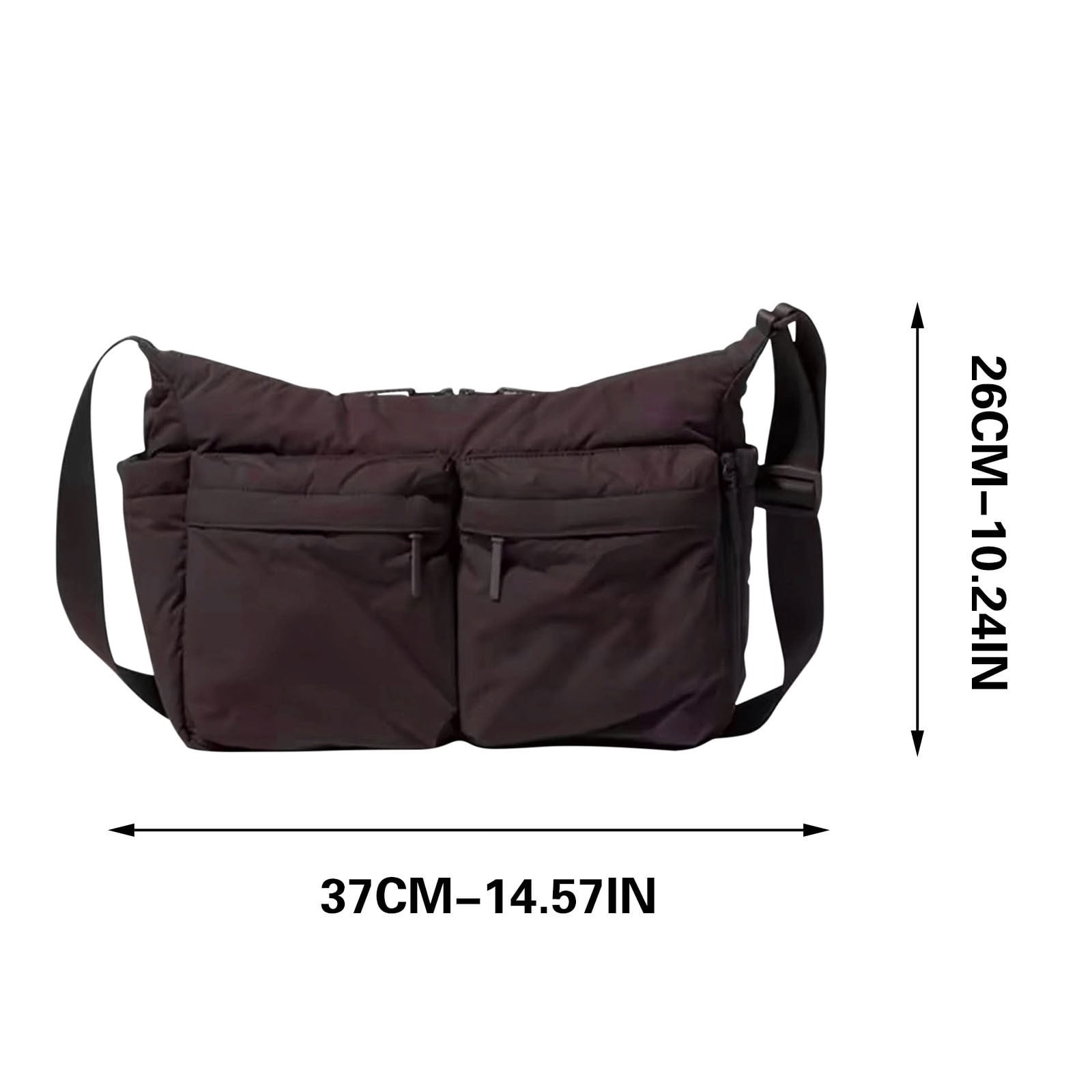 23L Waterproof Messenger Bag - 15.6" Laptop Compartment & 8-Pocket Crossbody Bag for Travel/Work (1680D Nylon)