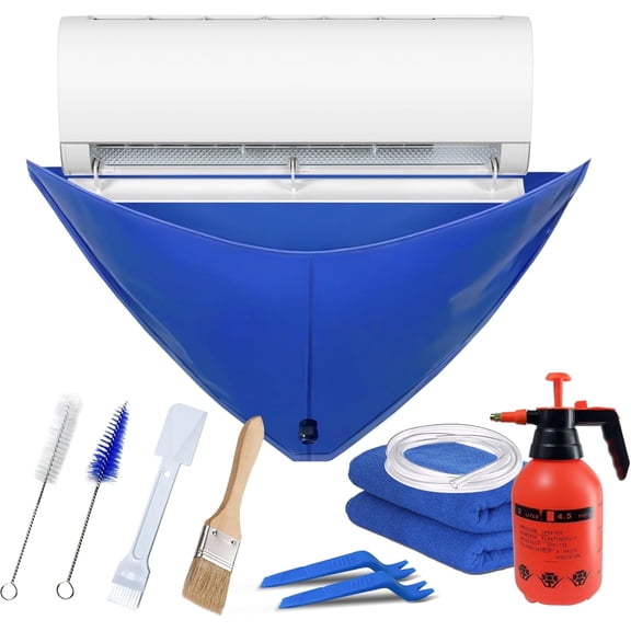 AOBAIWO Mini Split Air Conditioner Cleaning Cover Waterproof Cleaning Kit 10 Pack
