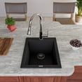 thumbnail image 4 of ALFI brand AB1720DI-BLA Black 17" Drop-In Rectangular Granite Composite Kitchen Prep Sink, 4 of 12