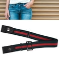 thumbnail image 4 of Cinturón Sin Hebilla, Cinturón Elástico Para Pantalones, Hebilla De Hierro, 25,2-38,6 Pulgadas, Ajustable Para Mujeres Y Hombres Cergrey Raya, 4 of 8