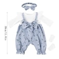 thumbnail image 3 of Yhmxh 11.8 Inch Doll Clothes Outfit Set, Floral Print Overalls with Ruffle Long‑Sleeve Top, Bow Headband & Socks, Fashion Doll Accessory Clothing for 12‑14 Inch Baby Dolls, 3 of 6