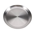 thumbnail image 1 of CNKOO Assiette Ronde en Acier Inoxydable 304 20CM Style Coréen Assiette à Fruits Châssis Plat (Argent), 1 of 7