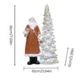 thumbnail image 6 of Dserfhy LED Light Up Christmas Tree with Santa Resin Standing Santa Claus Figure with Lighted Tree Figurine for Indoor Tabletop Holiday Decoration, 6 of 7