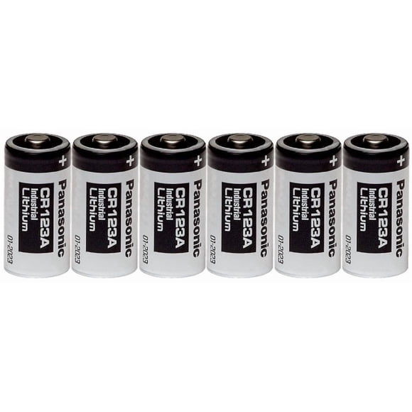 Panasonic Industrial CR123A Lithium Battery 3V 6 Pack