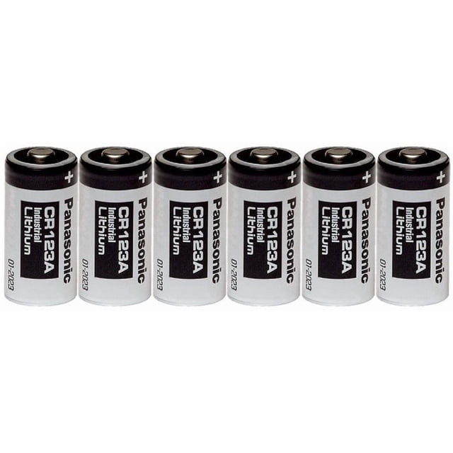 Panasonic Industrial CR123A Lithium Battery 3V 6 Pack