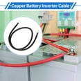 thumbnail image 7 of 1 Pc Battery Inverter Cable 6 AWG Gauge 2.5FT 5/16" Lug Battery Cable Universal for Car Vehicle Boat RV Solar Tinned Copper Black, 7 of 7