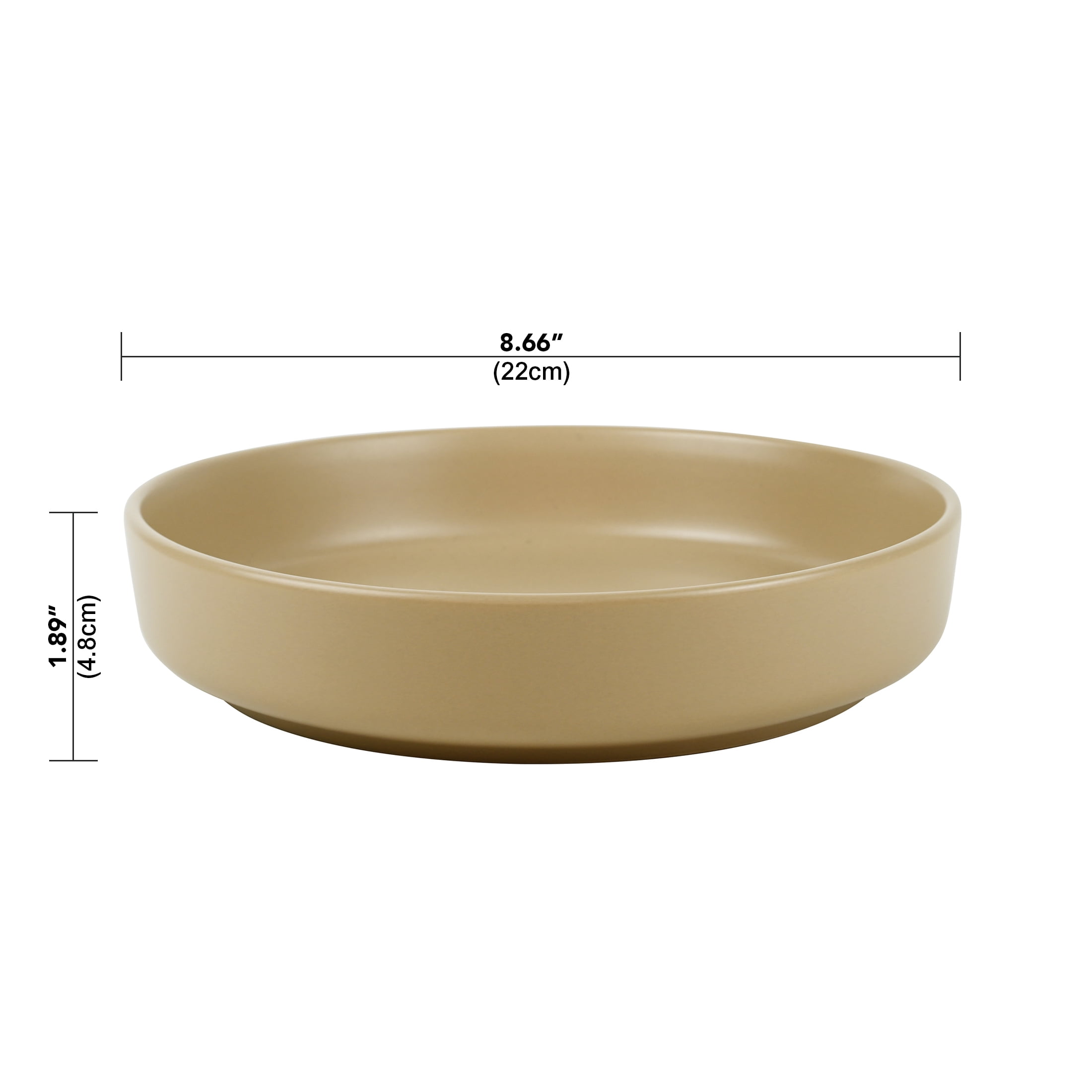 (4 pack) Mainstays Alessandra Matte Brown Stoneware Dinner Bowl