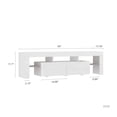 thumbnail image 5 of Llinc Store High Gloss TV Stand with LED Lights for TV up to 65", Modern TV Console with Storage Cabinets for Living Room, White, 5 of 9