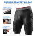 thumbnail image 2 of Exxact Sports Elite 5-Pad Adult Football Girdle for Men with Cup Pocket, Padded Compression Shorts with Integrated Hip, Thigh, Tailbone Pads, Men's Girdle Football (AXL, Black), 2 of 7