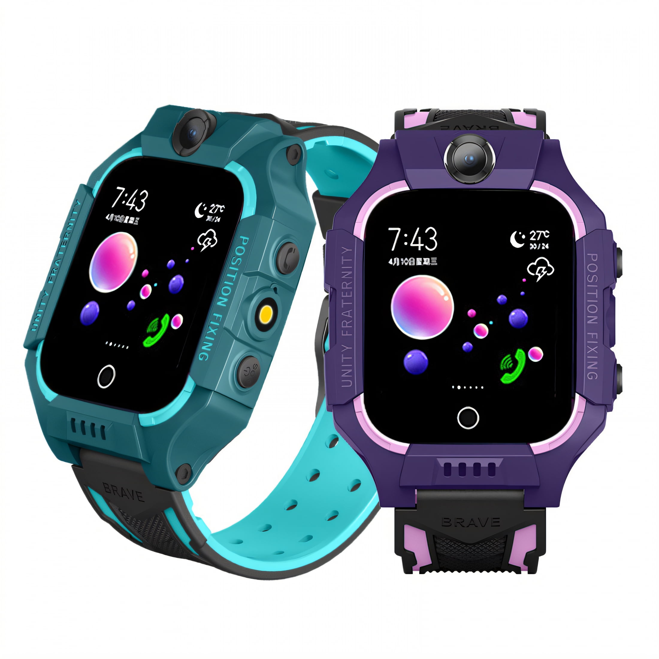 GJX Smart Watch for Kids,Real-Time Location Kids Smart Watch,Sos Button Watches for Kids,Pink,2G