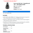 thumbnail image 2 of Front Lower Ball Joint - Compatible with 1961 - 1969 Cadillac DeVille 1962 1963 1964 1965 1966 1967 1968, 2 of 2