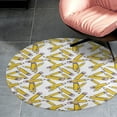 thumbnail image 4 of Teacher Pencils Round Carpet Circle Rug Outdoor Patio Area Rug Washable Large Area Rugs Hallway Room Decor Fitness Mats, 4 of 8