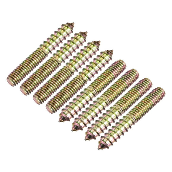 Unique Bargains 3/8-16x2-1/2' Hanger Bolts, 16 Pack Double Ended Screws Wood Dowel Screws